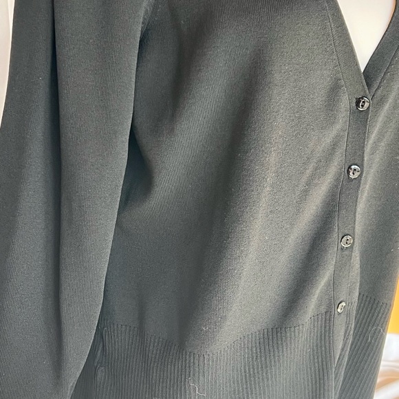 Loft Soft Blend V-Neck Cardigan Button Up Black Size XL - Picture 4 of 9